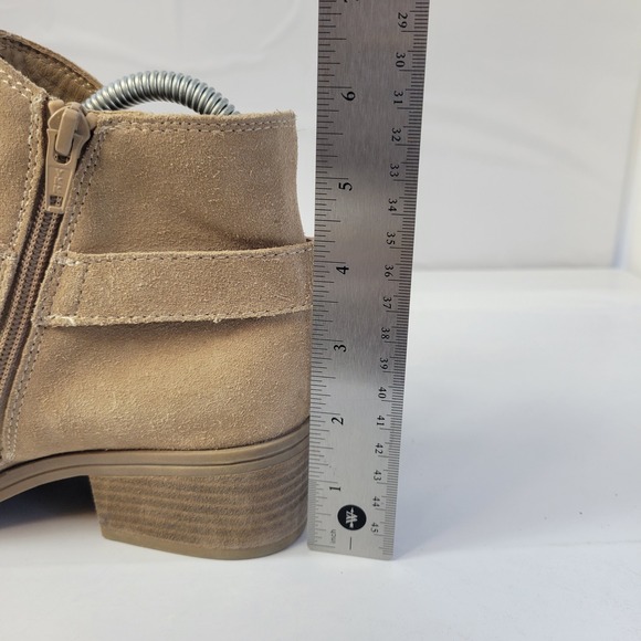 House of Harlow Tan Suede Harness Ankle Boots Women Size 7.5 Beachwood - Picture 7 of 10